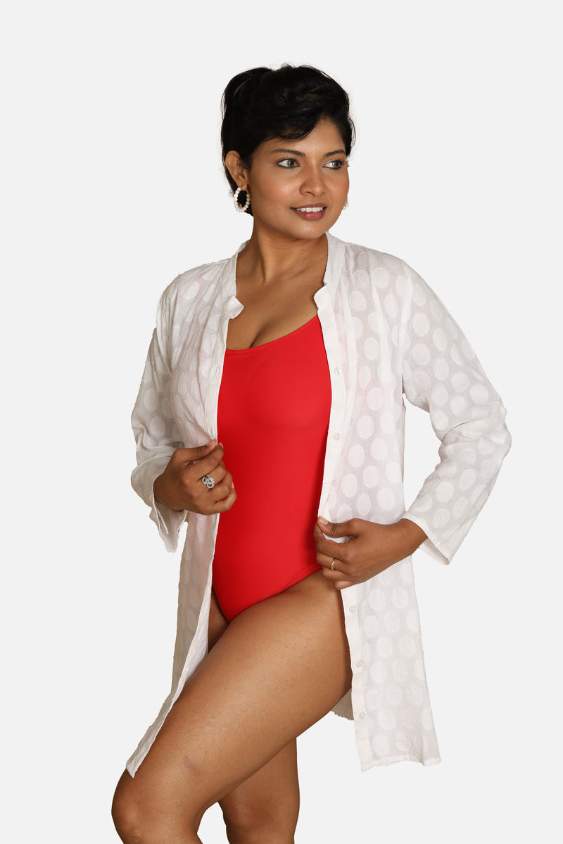 Women's Jacquard Beach Cover-up/Shirt.