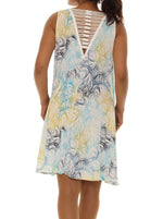 Abstract Floral Sleeveless A-Line Dress - Shoreline Wear, Inc.