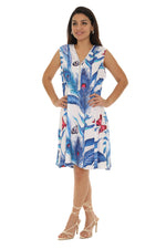 Butterfly & Feathers Sleeveless A-Line zipper Dress - Shoreline Wear, Inc.
