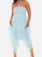 Women Smoked Bodice Cotton Jumpsuit