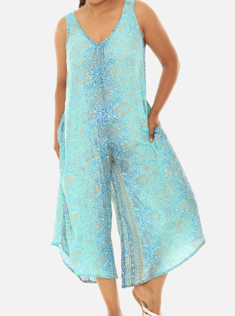 Printed Art Silk Jumpsuit For Women