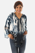 Tie-Dye Tunic with Lace Accent