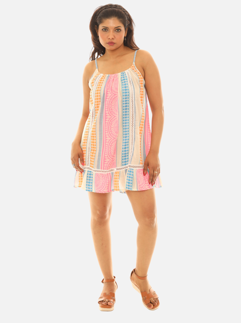 pastel crochet dress Pastel Potpourri Above-the-Knee Length Crochet Mini Dress  Lim's Vintage