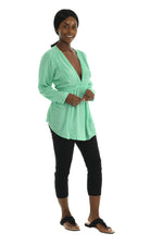 Long-Sleeve V-Neck Top