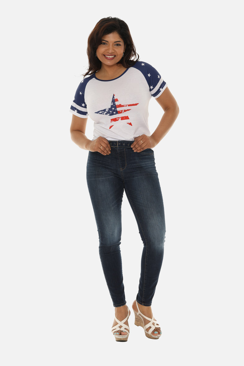 Americana Women T-Shirt with a Star