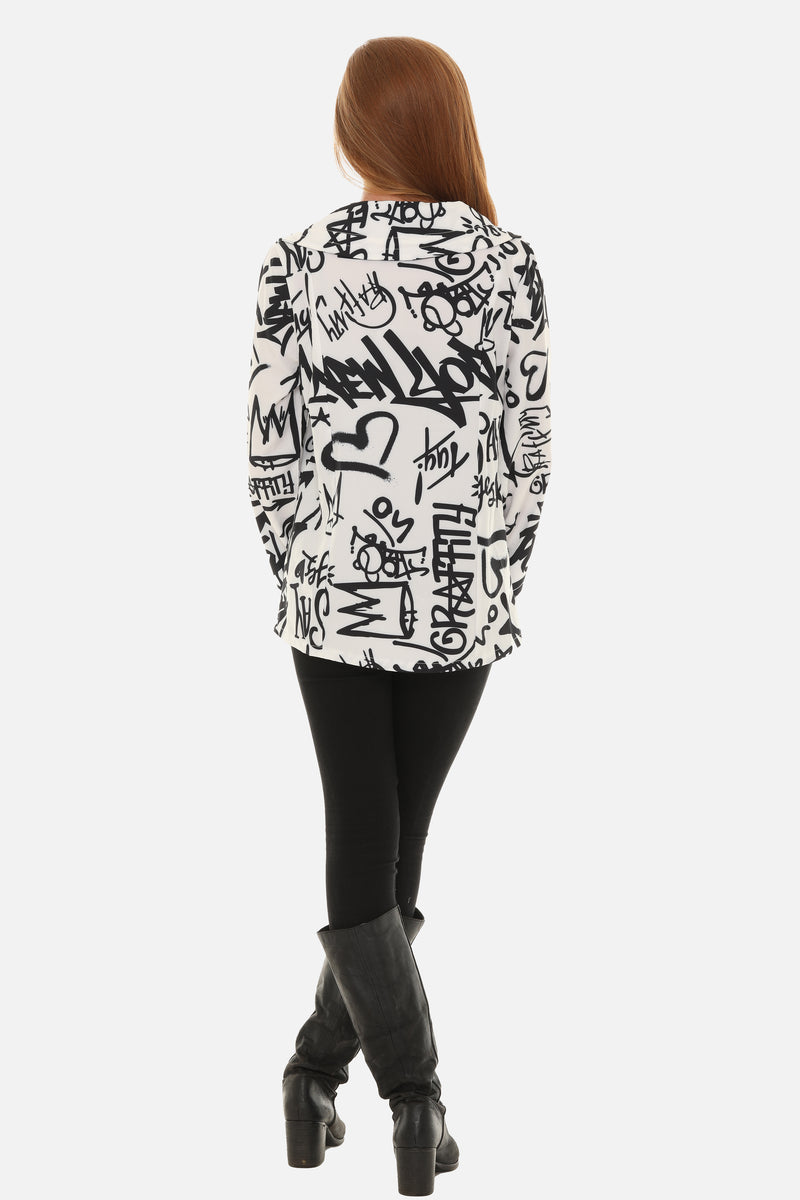 Women's Abstract Multi Print Jacket