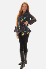 Abstract Print Women Jacket