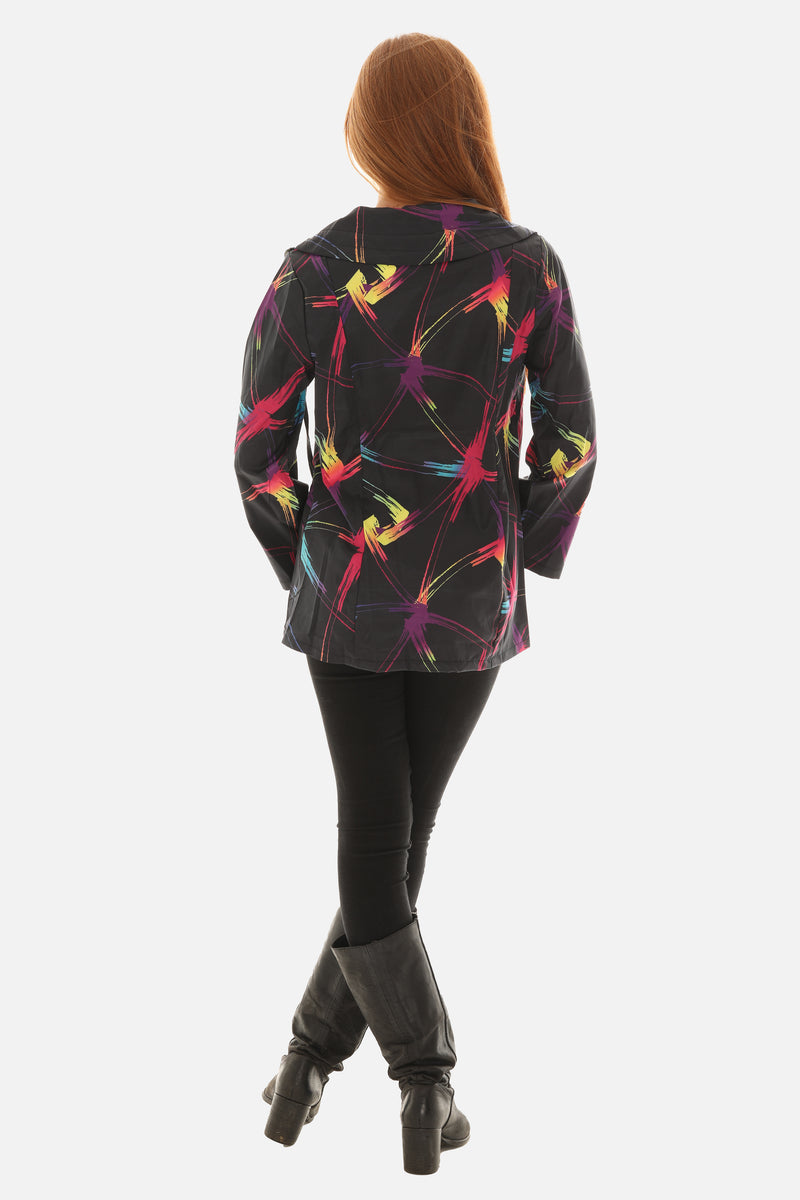 Abstract Print Women Jacket