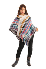 Casual knit Cape Poncho with Fringes