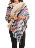 Casual knit Cape Poncho with Fringes