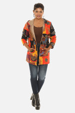 Women's Hooded Sherpa Jacket with Pockets