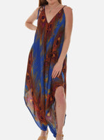 Peacock Feather Printed Women Harem Jumpsuit