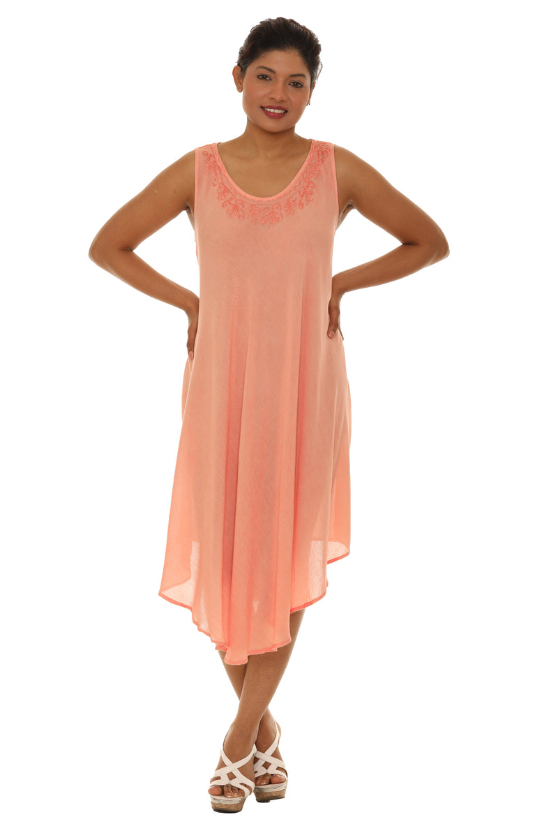 Buy UR SENSE Women Peach Pure Cotton A-Line Dress Online at Best Prices in  India - JioMart.