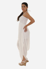 Women Smoked Bodice Cotton Jumpsuit