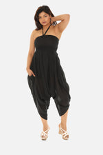 Women Smoked Bodice Cotton Jumpsuit