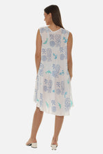 Women Rayon Midi Anchor And Dolphin Print Dress