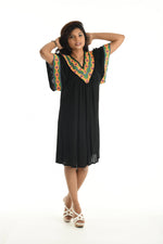 V-Neck Embroidery Dress - Shoreline Wear, Inc.