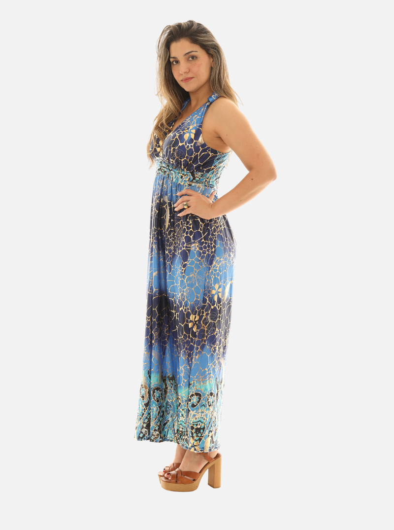 gold foil maxi dress Bandage Strapless Foil Maxi Dress Gold