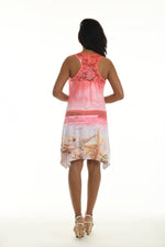 Beach Seashell Sleeveless Print Short Dress - Shoreline Wear, Inc.