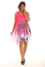 Palm Tree Sublimation Printed Dress - Shoreline Wear, Inc.