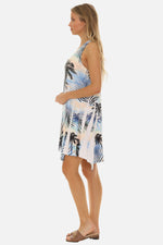 Sublimation Palm Tree Print Women's Dress for Beach and Resort Wear