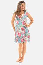 Women’s Zip-Accent V-Neck Dress – Chic & Versatile Style