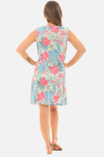 Women’s Zip-Accent V-Neck Dress – Chic & Versatile Style