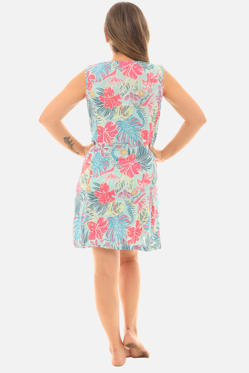 Women’s Zip-Accent V-Neck Dress – Chic & Versatile Style