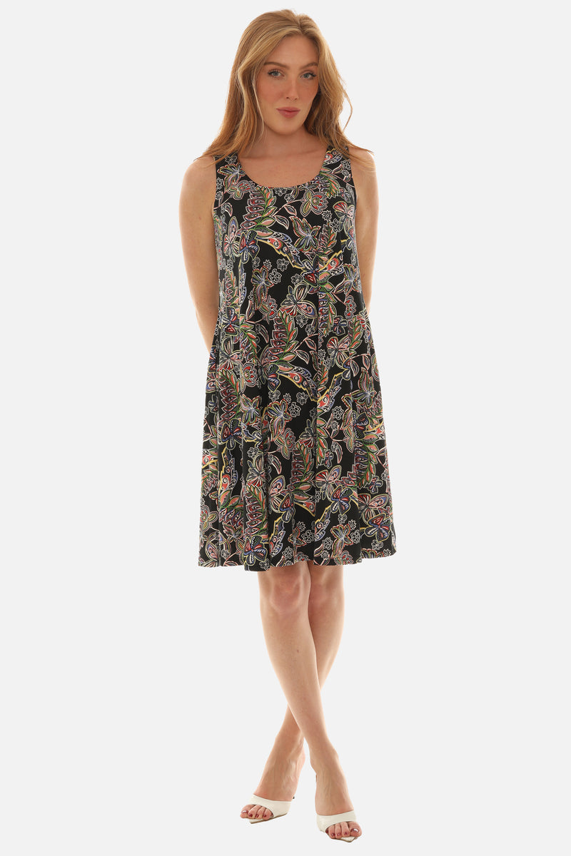 Women's Printed Mid-Length Tank Dress