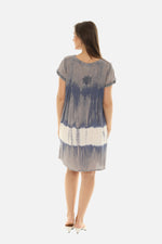 Tie-Dye Midi Length Short Sleeves Dress