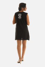 Sleeveless Embroidery Boho Sun Dress