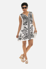 Sleeveless Embroidery Boho Sun Dress