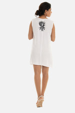 Sleeveless Embroidery Boho Sun Dress