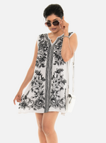Sleeveless Embroidery Boho Sun Dress