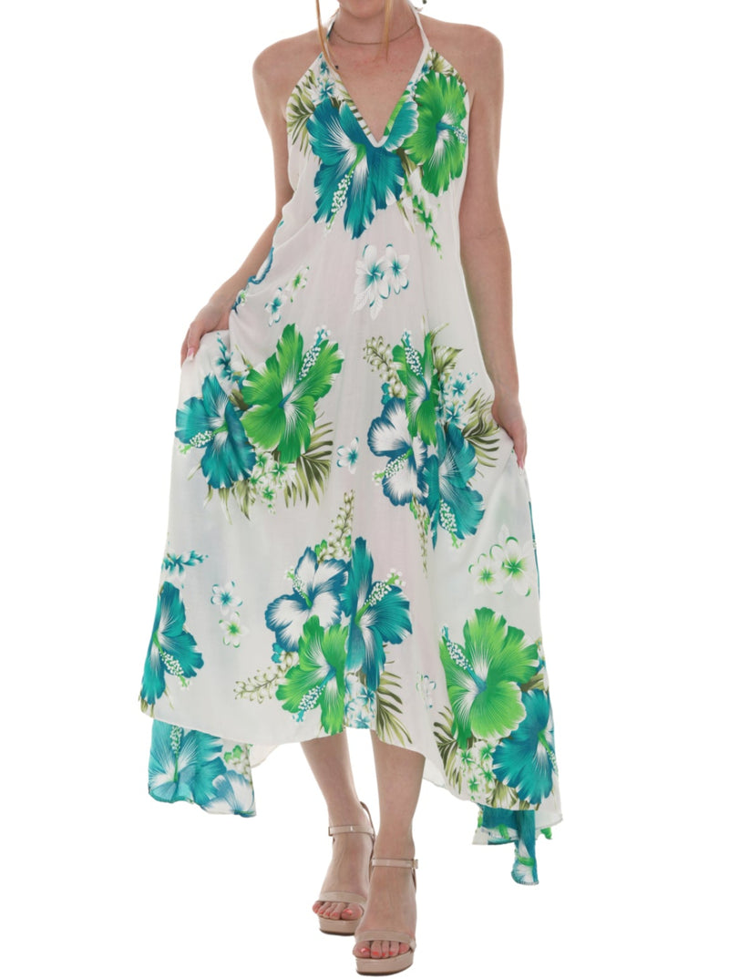 Floral Halter Sleeveless Dress