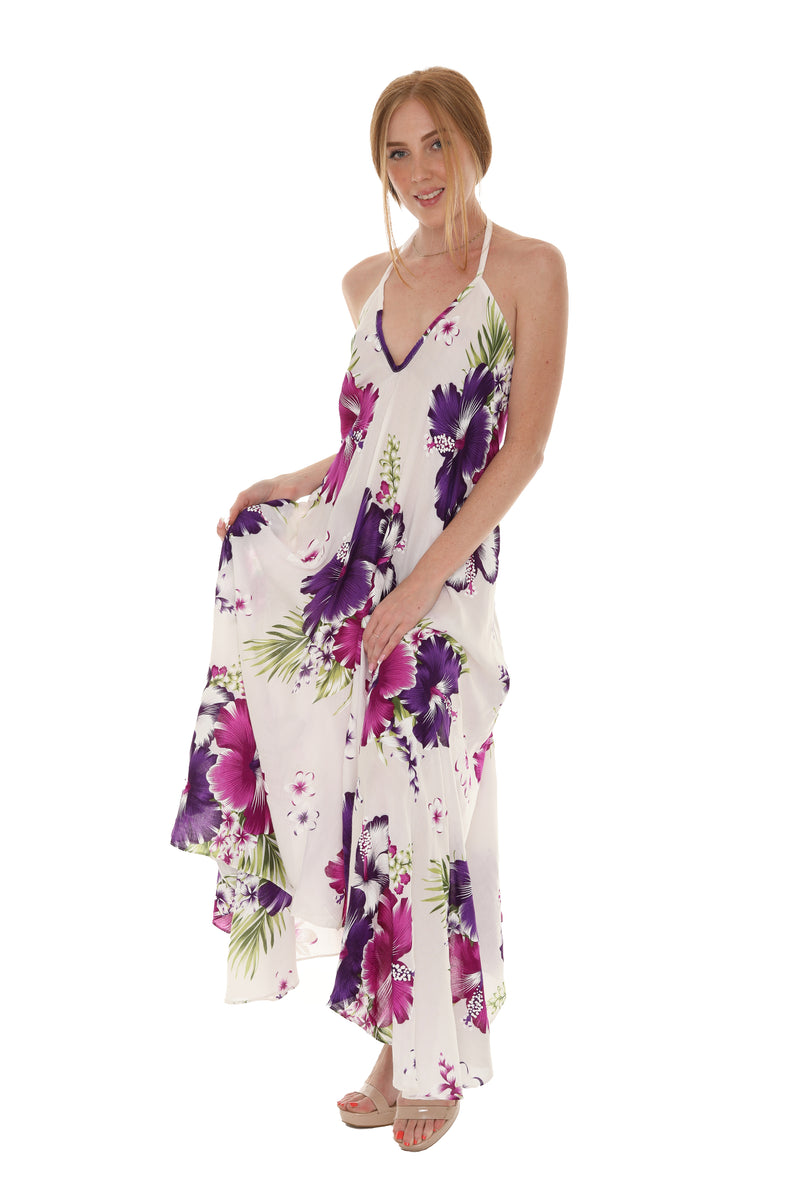 Floral Halter Sleeveless Dress
