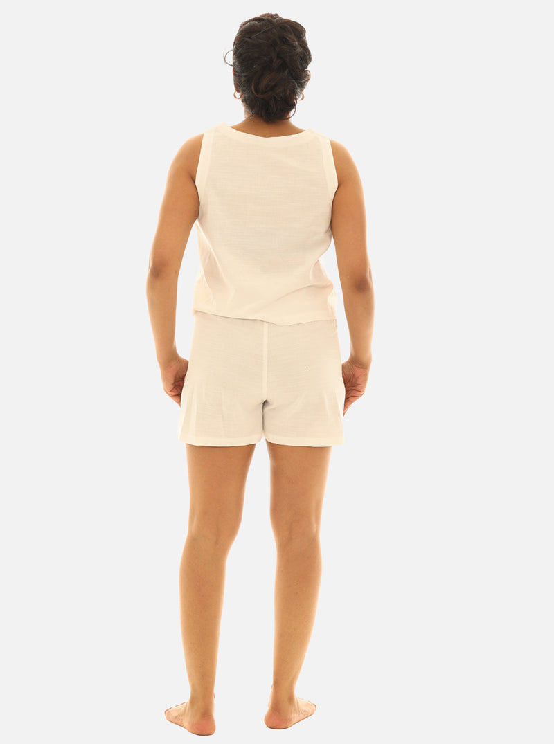 Women's Sleeveless Beige Top