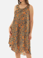 Printed Floral Sleeveless Women's Dress