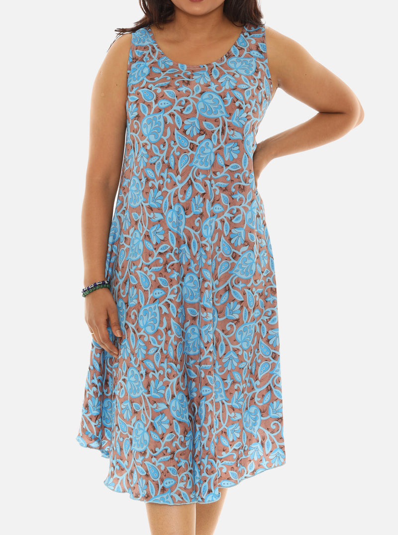 Printed Floral Sleeveless Women's Dress Printed Floral Sleeveless Women's Dress