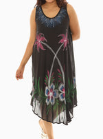 Floral Scoop Neck Sleeveless Dress