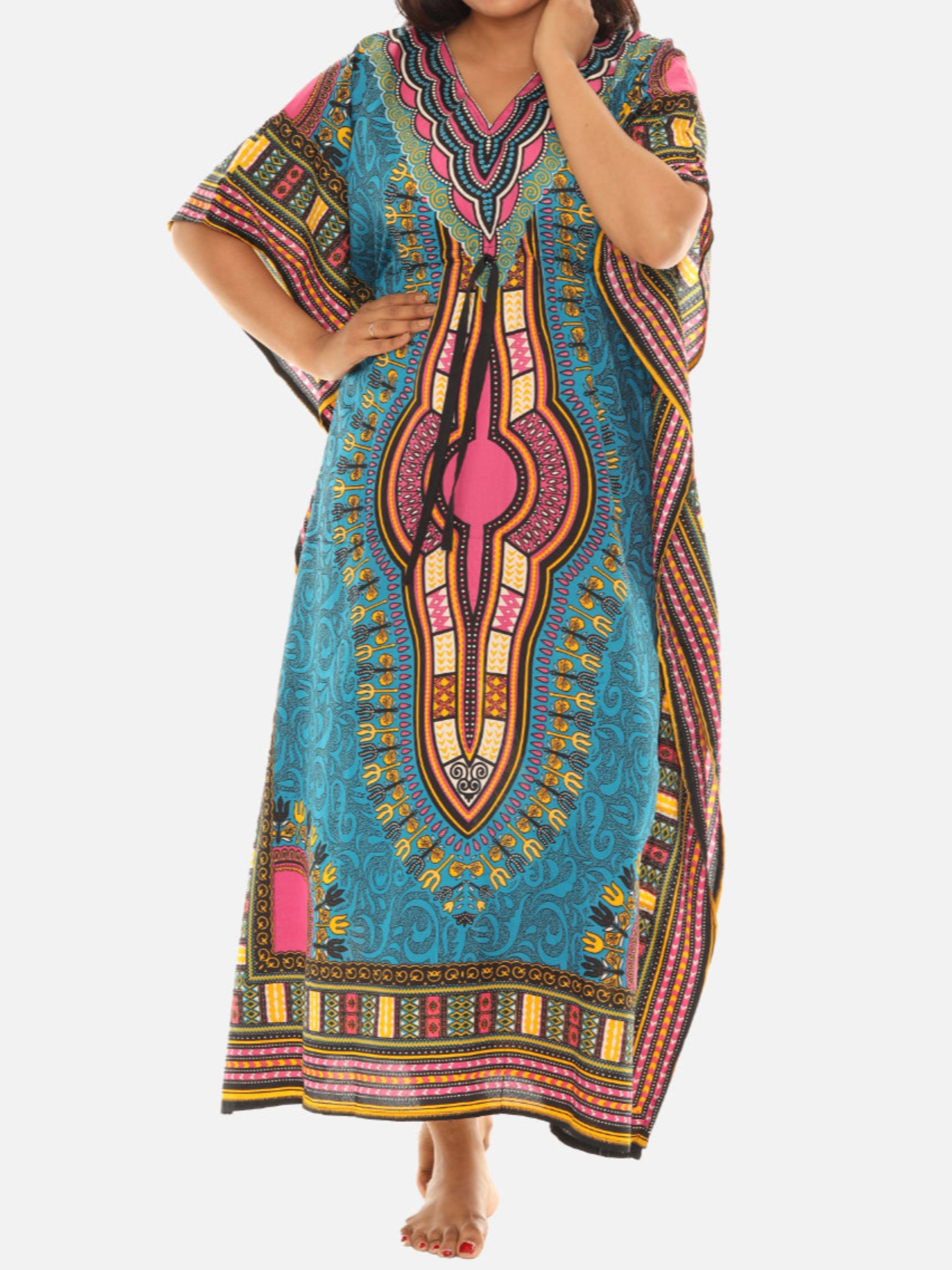 Women Long Printed Caftans - Shoreline Wear, Inc. Women Long Printed Caftans - Shoreline Wear, Inc.