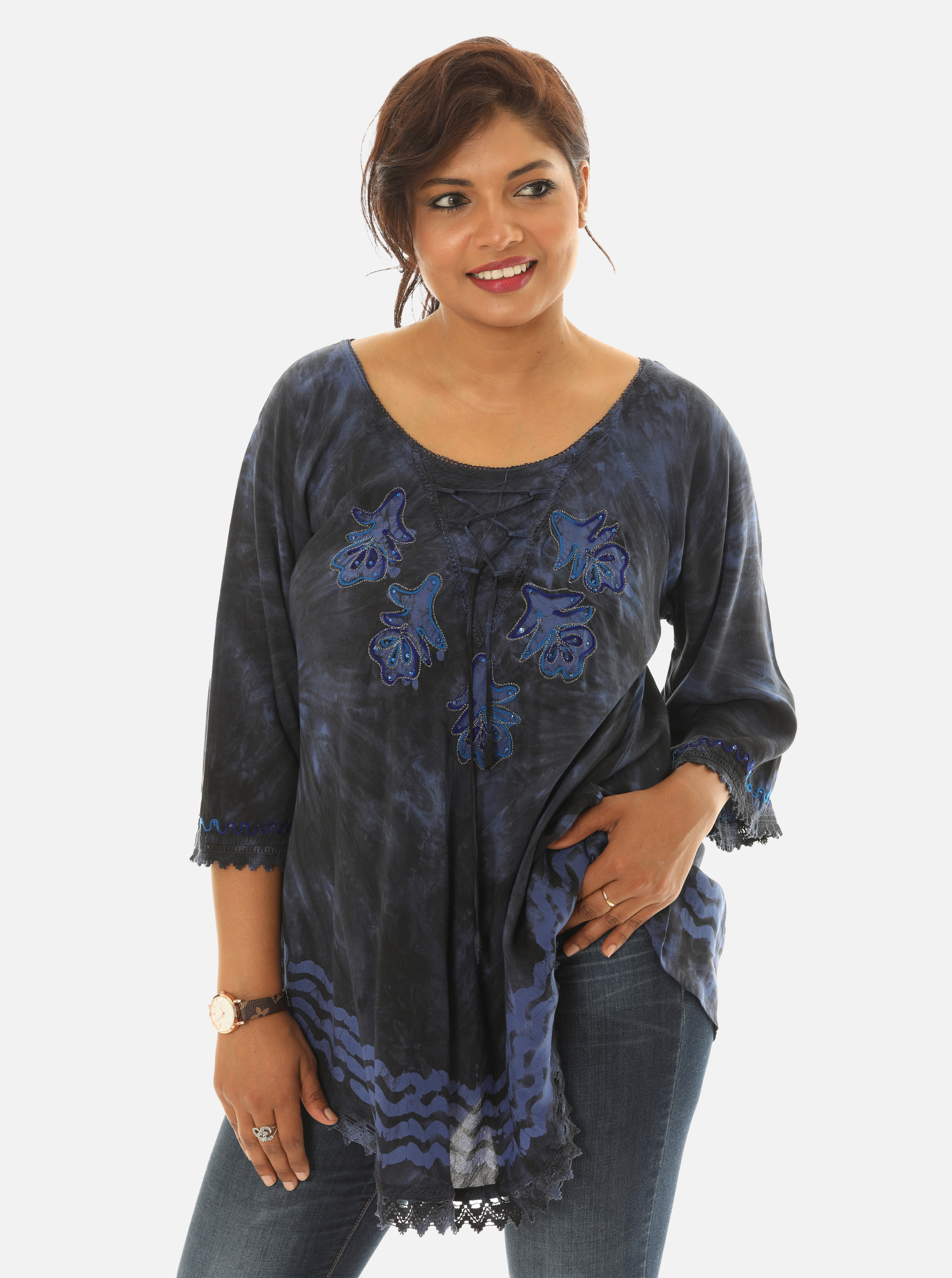 Tie dye tunic 2024 tops