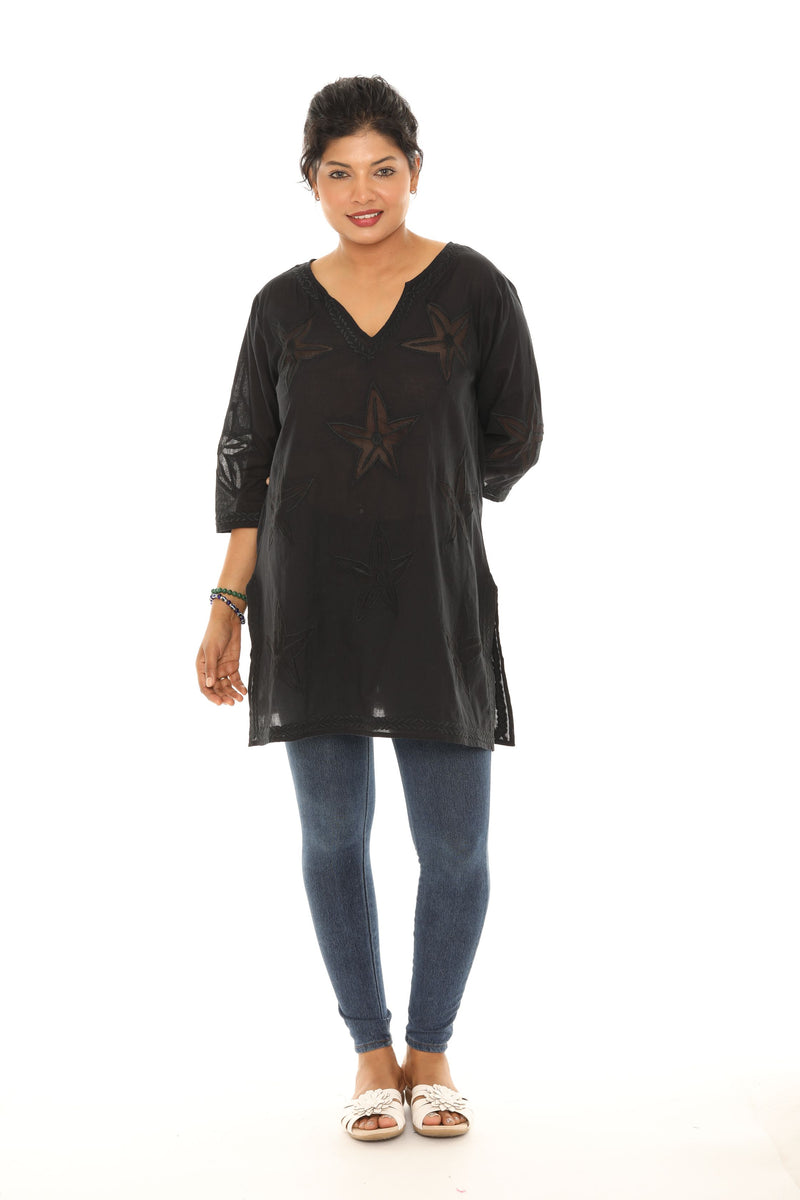 A Stunning Playful Star Embroidered Masterpiece Tunic