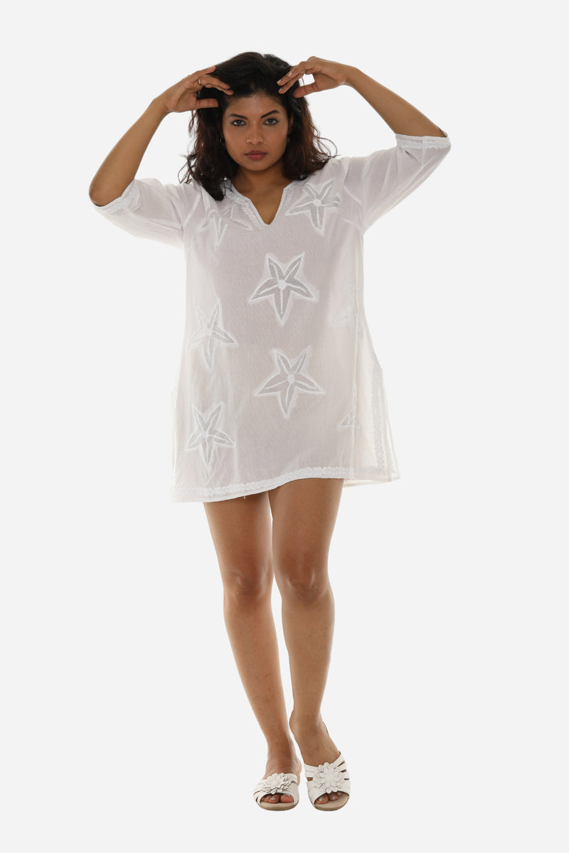 A Stunning Playful Star Embroidered Masterpiece Tunic