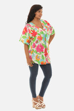 Women's V-Neck Floral Cover Up/Top