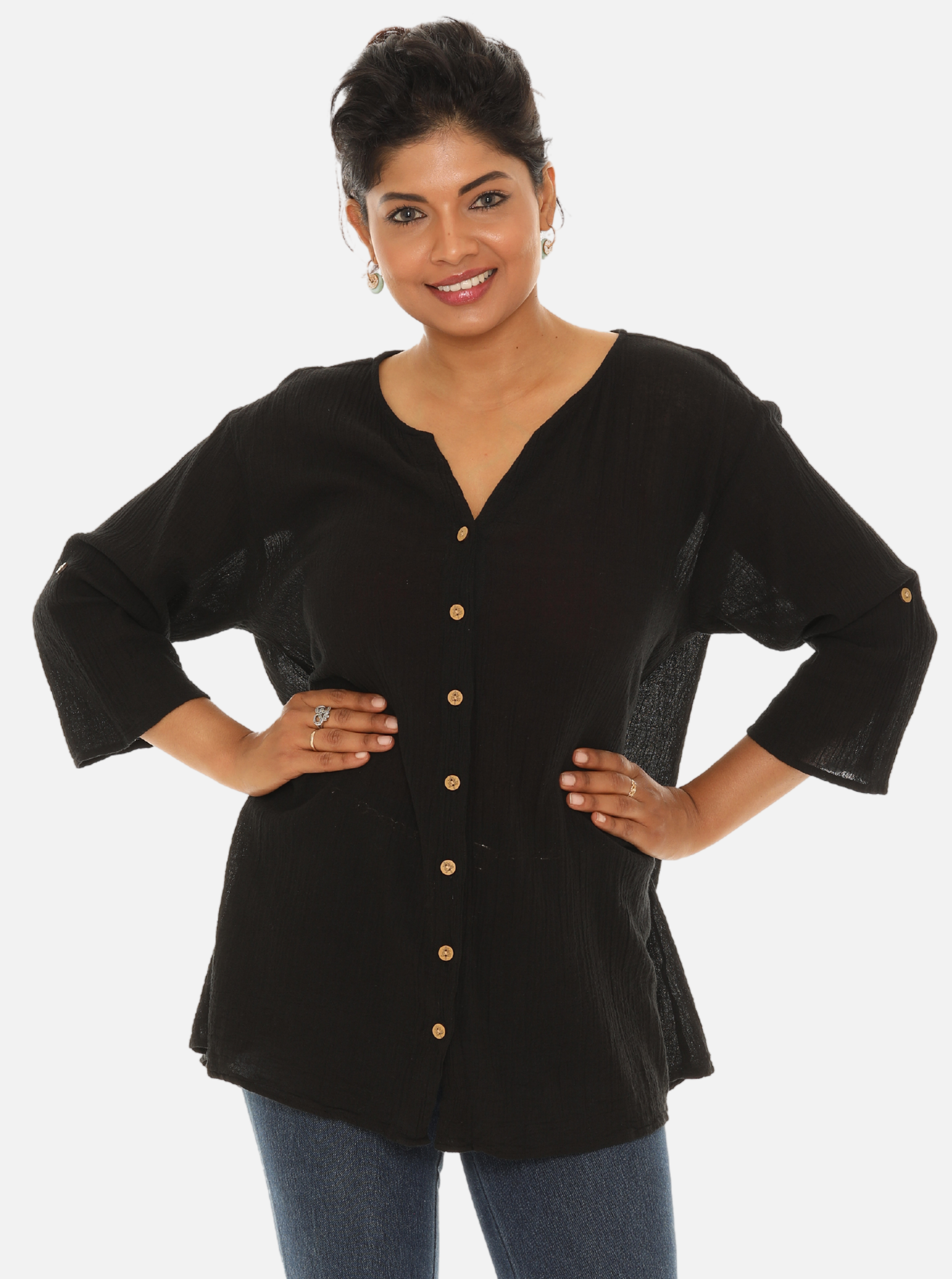 トップス Butcher Products Java rayon shirt LS 14H Women's Rayon Button Shirt - Shoreline Wear, Inc.