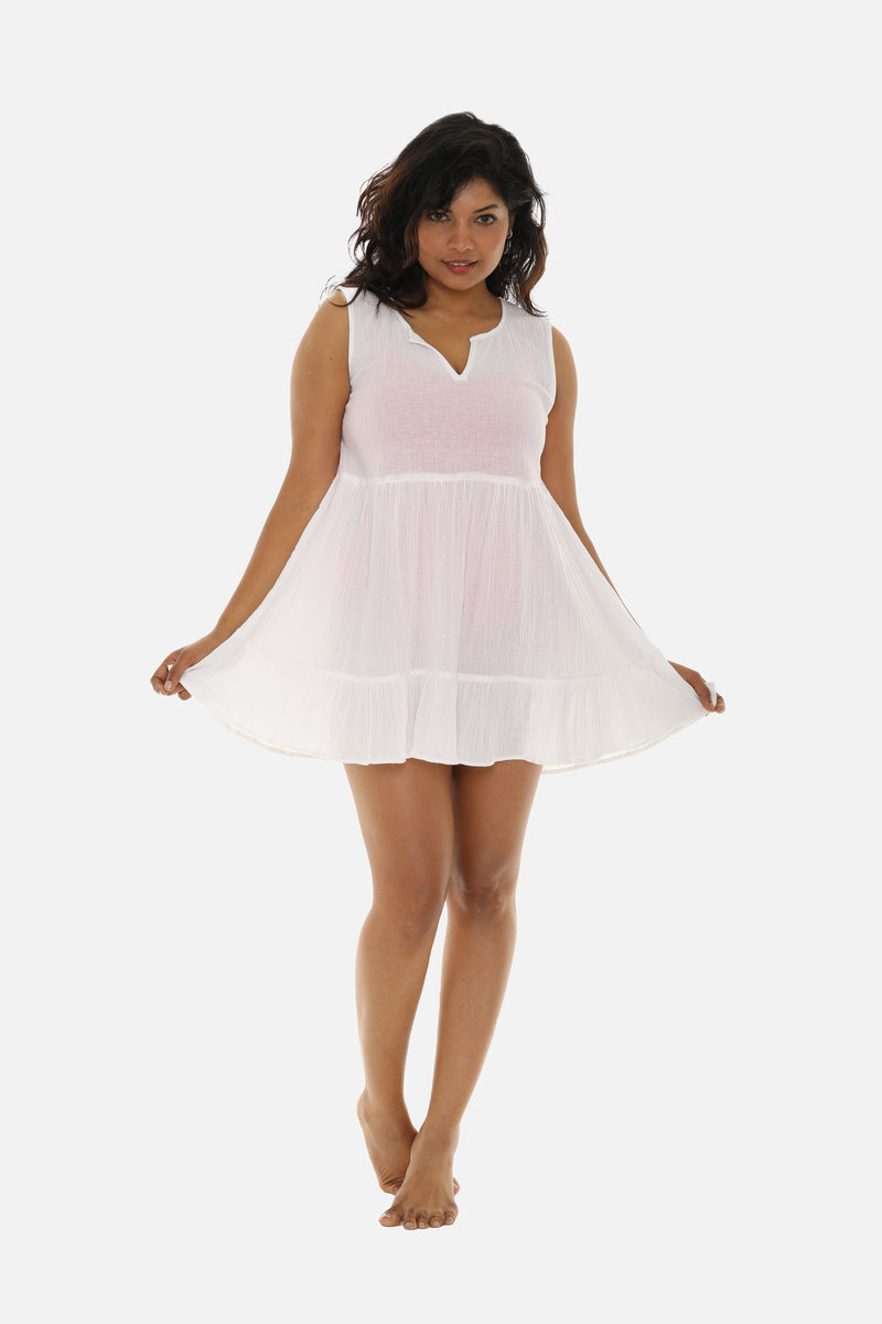 Sleeveless Two-Pocket Tunic Dress for Effortless Summer Chic - Shoreline Wear, Inc. Sleeveless Two-Pocket Tunic Dress for Effortless Summer Chic - Shoreline Wear, Inc.