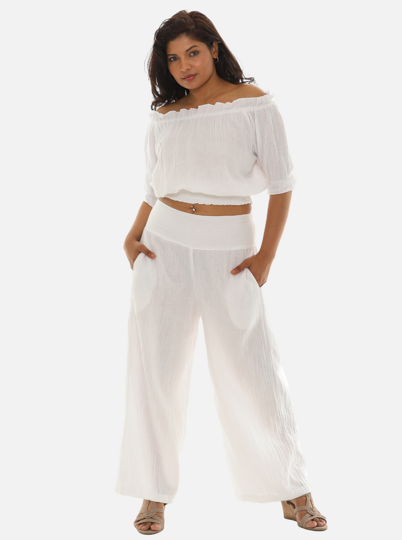 Women Cotton Pants with Top