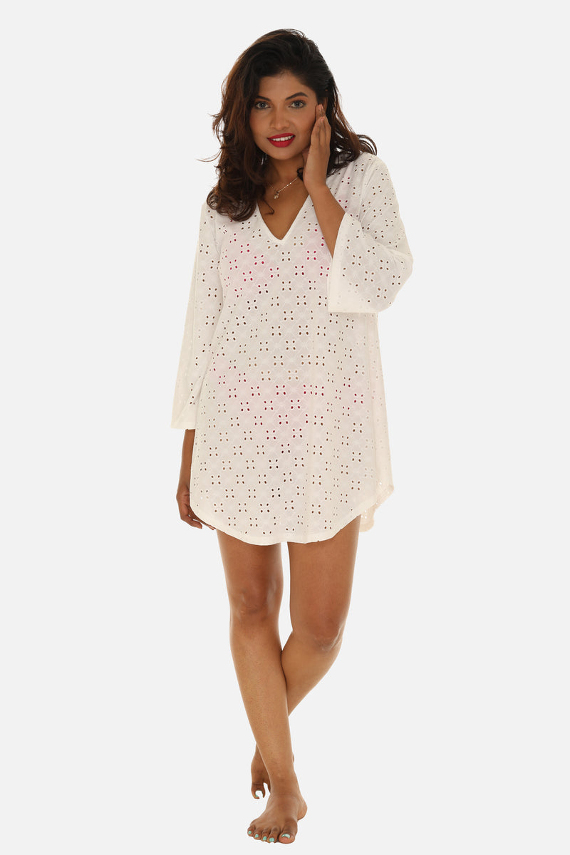 Women's UPF+ Eyelet Super Soft Fabric Cover Up