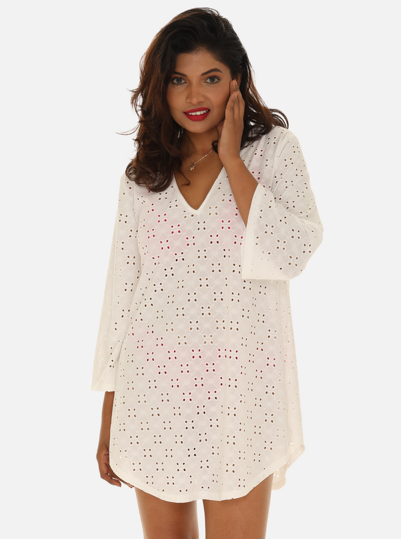 Women's UPF+ Eyelet Super Soft Fabric Cover Up